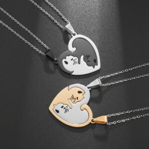 ست گردنبند دونفره گربه ای کد 02