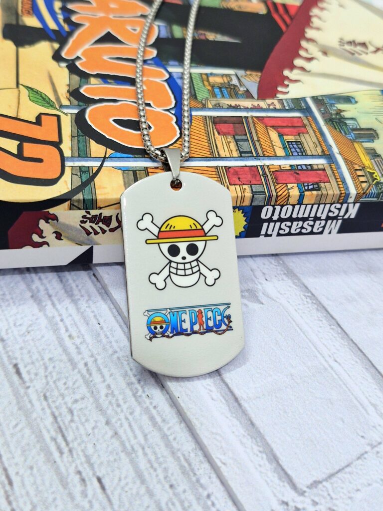 گردنبند پلاکی اسکلت وان پیس