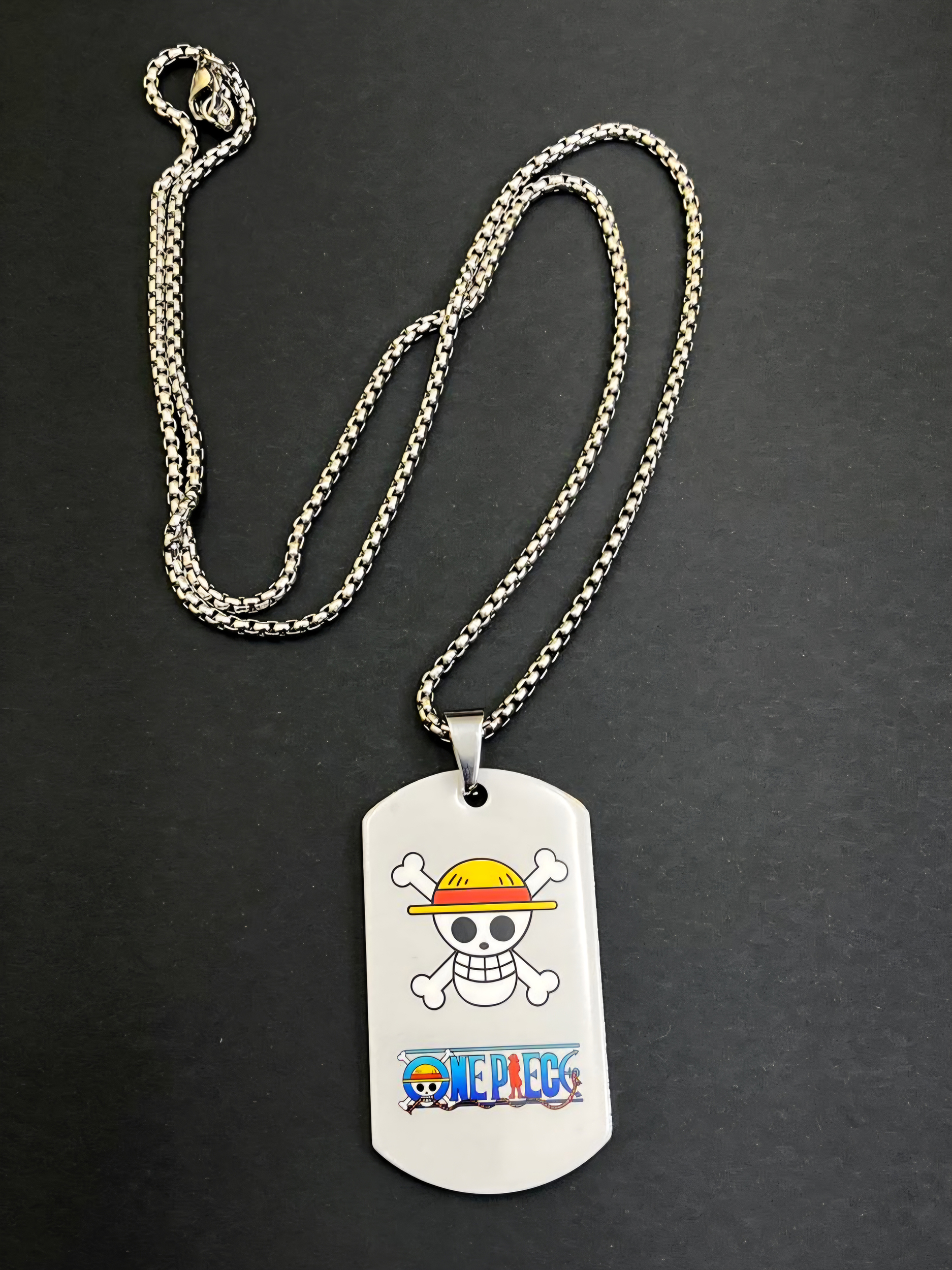 گردنبند پلاکی اسکلت وان پیس